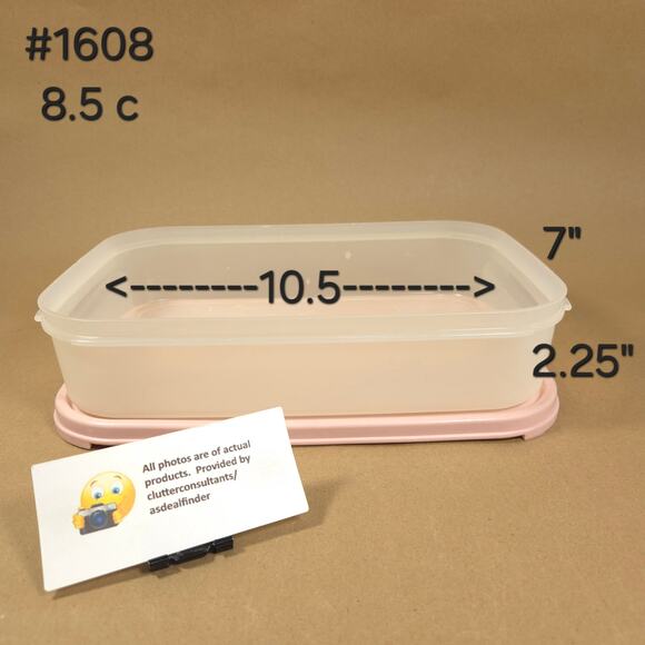 Tupperware Modular Mates Bundle #1608-8 1/2c #1611 2c #1799 Pie Mates Pink - Picture 4 of 11